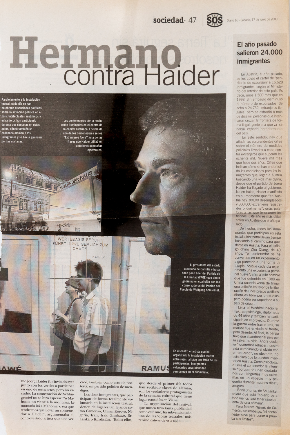 Gran Hermano contra Haider. Diario SOS. Junio 2000. -2
