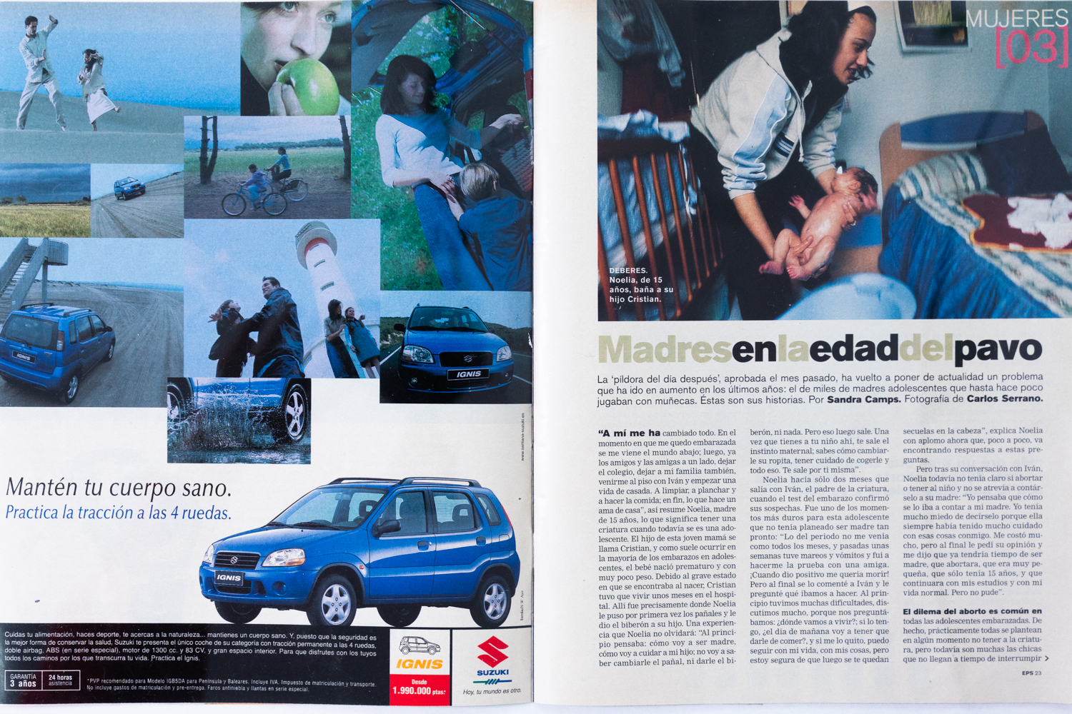 Madres en edad del pavo. El País Semanal. Junio 2001-1