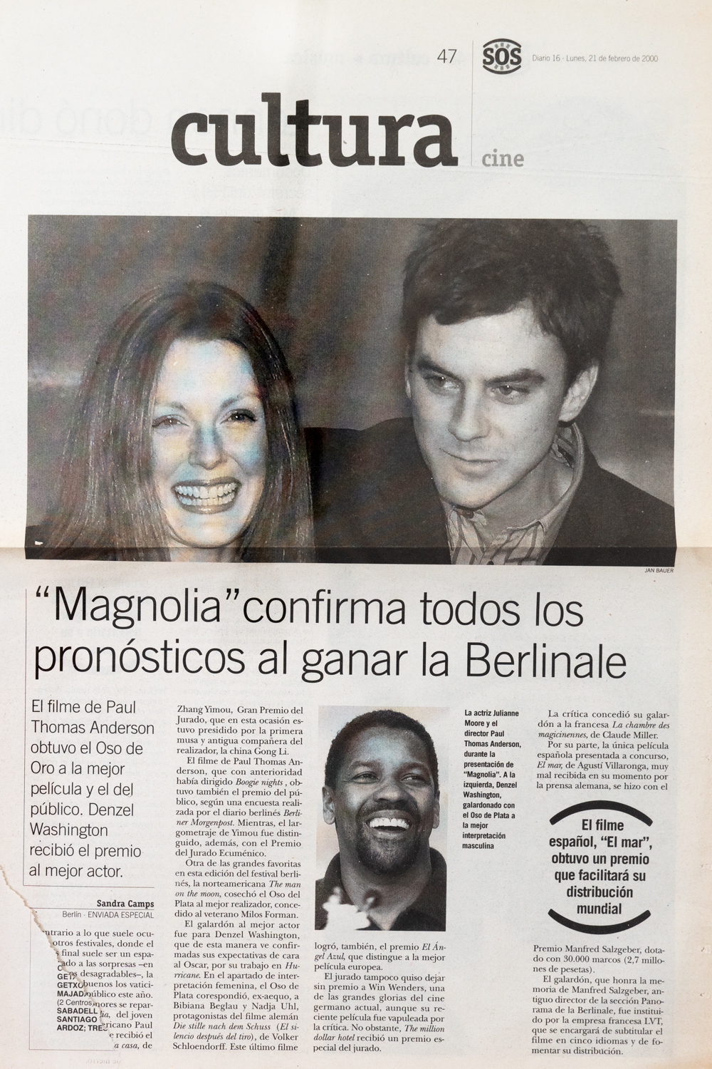 Magnolia. Diario SOS. Febrero 2000. -1