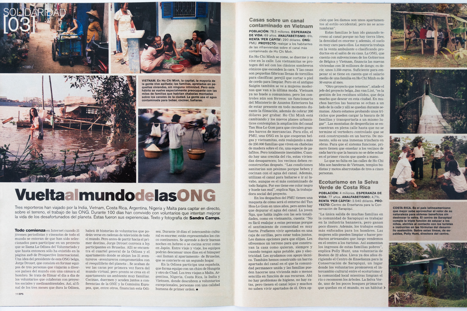 Vuelta al mundo de las ONG. El Pais Semanal. Julio 2002.-1